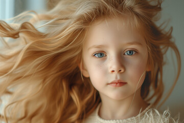 Naklejka premium portrait of a little girl