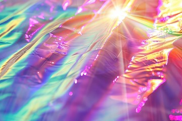 Shimmering rainbow foil