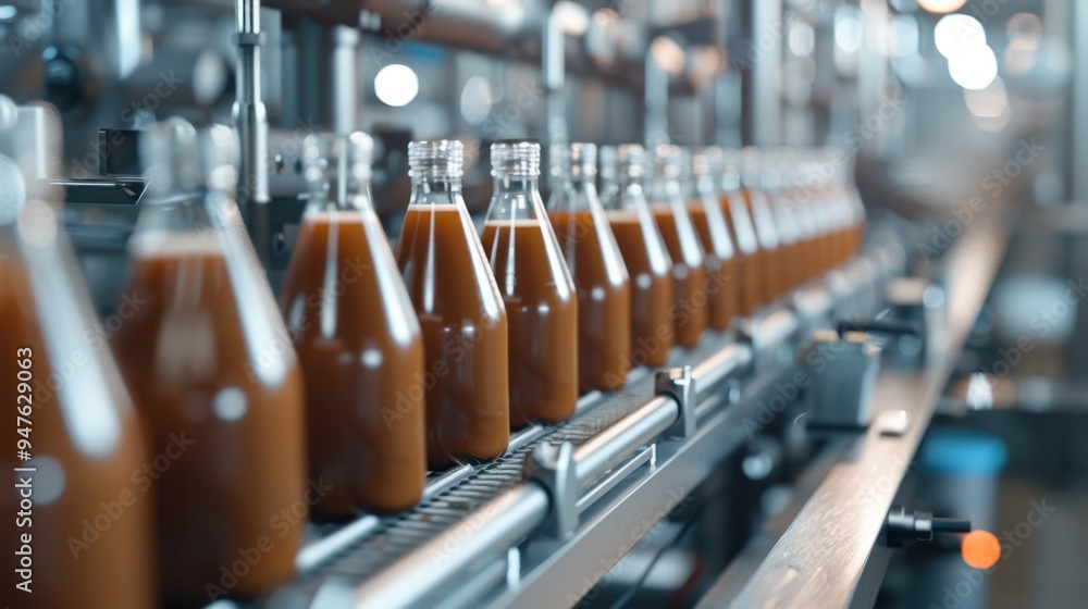 Poster the automated bottling line