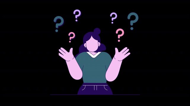 Person Shrugging Animation HD On Alpha