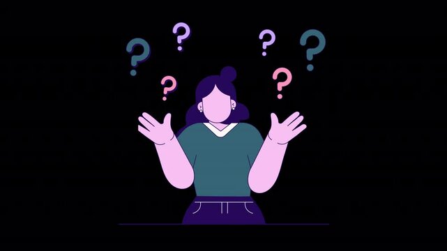 Person Shrugging Animation 4K On Alpha