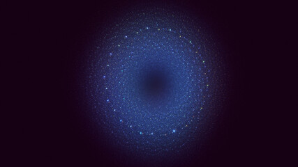 3D rendering abstract blue technology fractal background. Its not AI Generatd illustration.