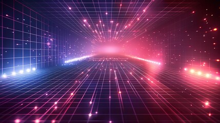 Synthwave retrowave art, neon gradient grid, vibrant 80s inspired futuristic vibe