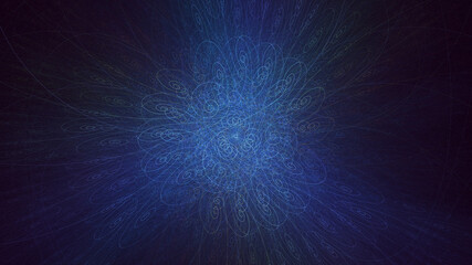 3D manual rendering abstract colorful fractal light background. Its not AI Generatd illustration.