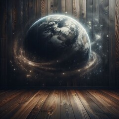 space filled with dark wood texture
