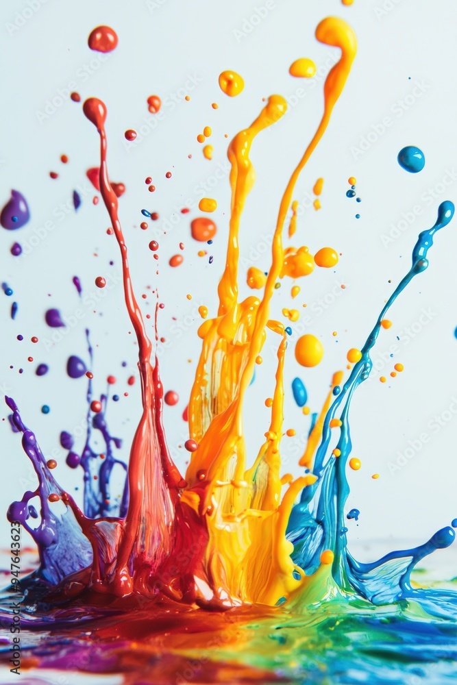 Canvas Prints colorful paint splatter