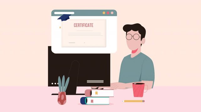 Online Certification Animation HD