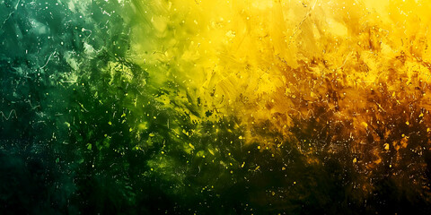 Creative Multicolor Painterly Abstract Aesthetic Brush Grunge Background With Bold Brushstrokes, Vintage Texture, and Color Splash Border in Yellow, Green Bokeh. HD Wallpaper and Banner Design.