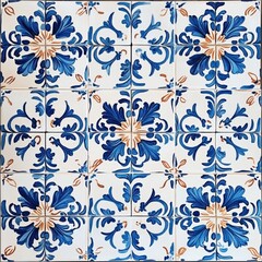 An Elegant Blue and White Decorative Tile Pattern that enhances any Interior Design space