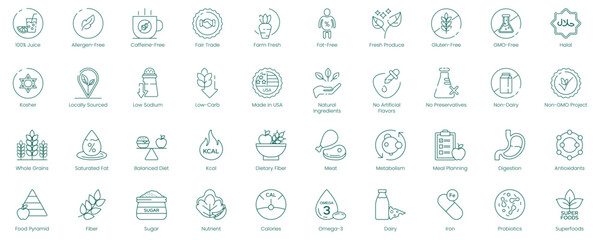 100% Juice, Allergen-Free, Caffeine-Free, Fair Trade, Farm Fresh, Fat-Free, Fresh Produce, Gluten-Free, Halal, GMO-Free, Kosher, Locally Sourced, Low Sodium, Low-Carb, Made in the USA