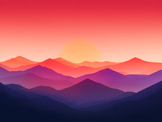  Mountain Sunrise Gradient
