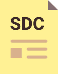 SDC with deep and minimal colors and folded icon