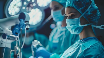 Surgeon using robotic assistance during surgery