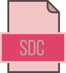 SDC File icon fill and outline crisp corners