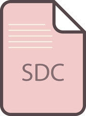 SDC File icon fill and outline rounded corners