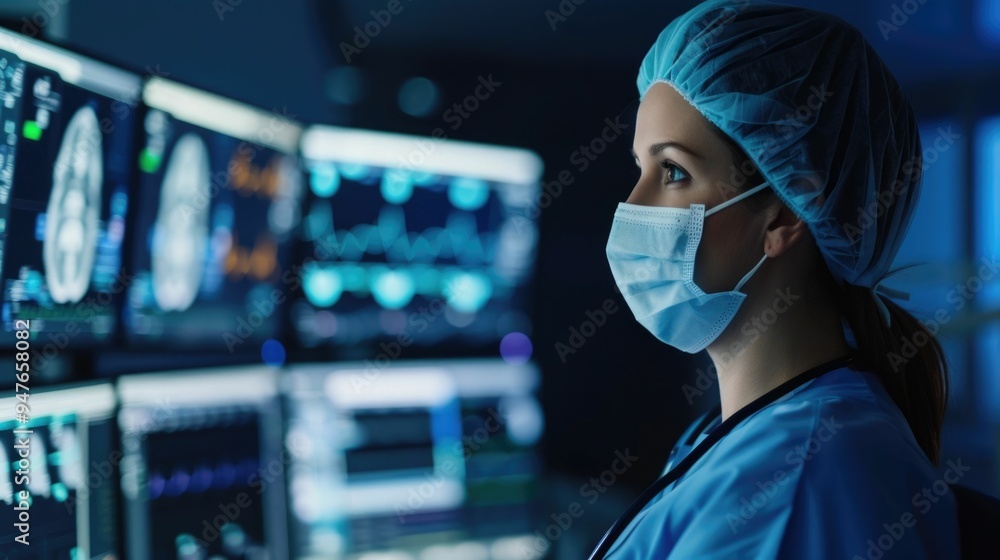 Aufkleber medical 5g healthcare technology for telemedicine and remote patient monitoring with deep depth of f