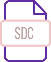 SDC File icon with bold outline