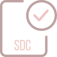 SDC File icon with checked mark