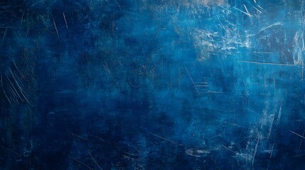 Distressed Digital Painting of a Faded Blue Metallic Surface with Visible Scratches and Worn Textures