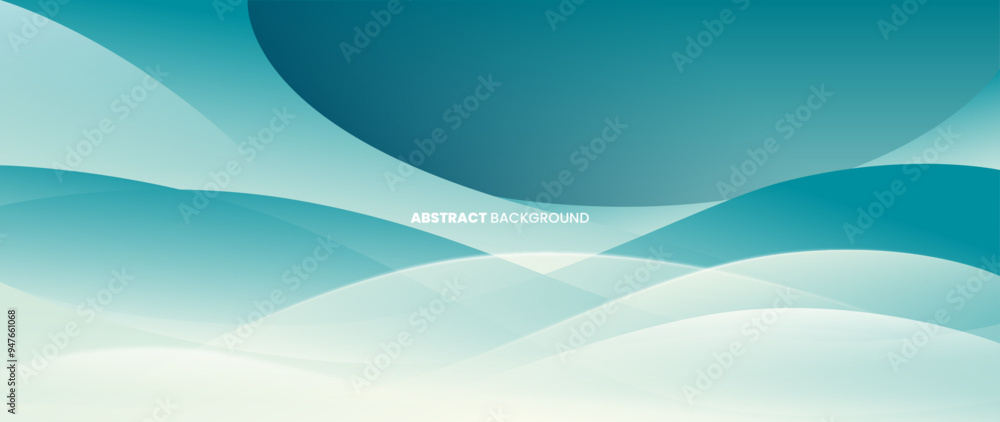 Poster blue abstract background with subtle color gradations and shaded curved lines. a neatly arranged wav