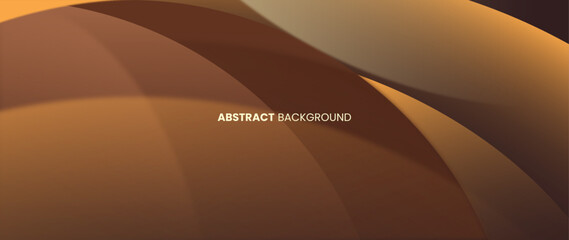 Modern geometry vector with brown background and curved pattern. Perfect design for banner templates, wallpapers, brochures, web banners.	