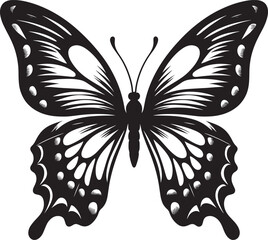 Beautiful butterfly insect silhouette illustration isolated on a white background