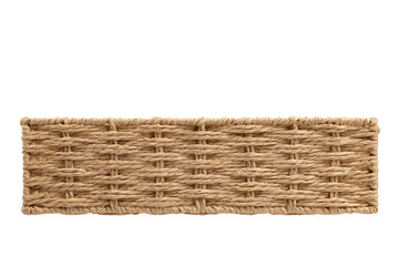 handmade bast product, basket isolated on a white background