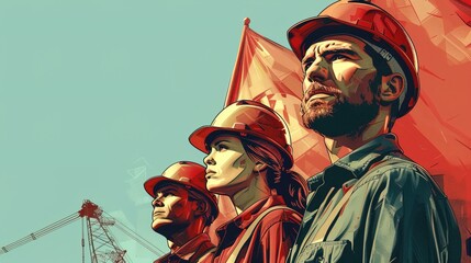 Fototapeta premium Happy Labour Day. its international worker's day 