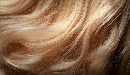 Naklejka premium Blond hair background, close-up, ultra-realistic photography
