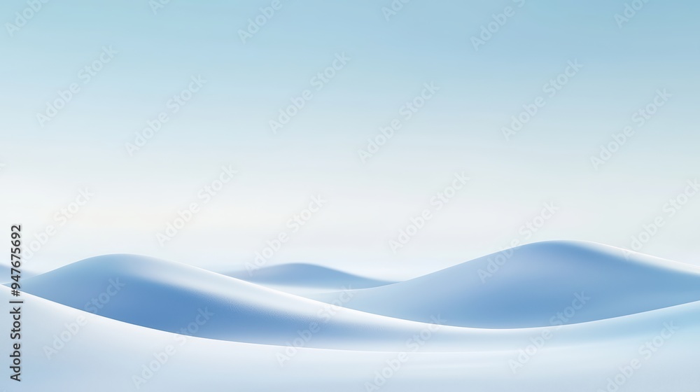 Poster abstract snowy landscape