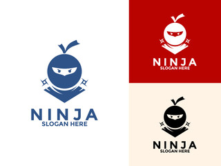 Modern Ninja logo vector design concept, Ninja logo design template