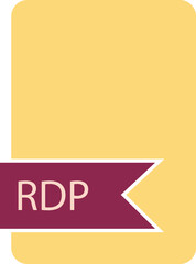RDP File format icon label contour