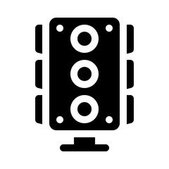 road safety glyph icon