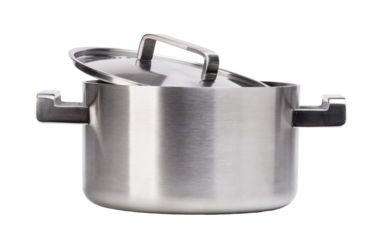 Stainless pan isolated. png file