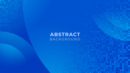 Abstract blue circle shape background with halftone vector background