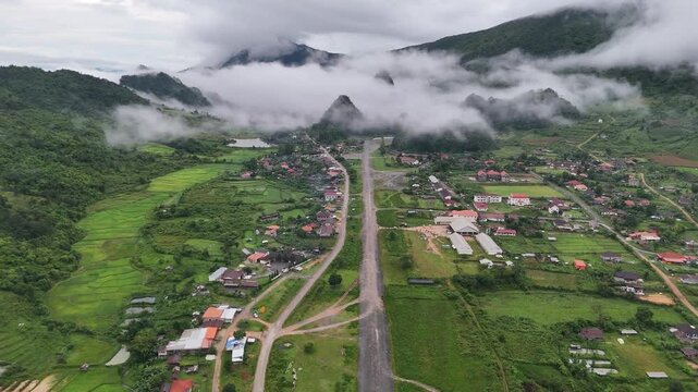 Former Airport at Longcheng District, Xaysomboun,Laos
Long Cheng is a Laotian military base in Xaisomboun Province. During the Laotian Civil War, it served as a town and airbase operated by the Centra