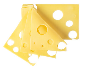 cheese slice Isolated on transparent background. png file
