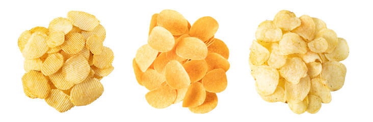 Potato Crisps isolated. png file