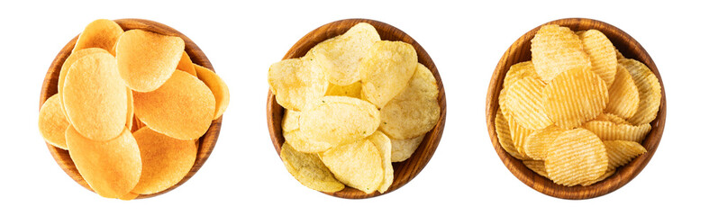 Potato Crisps isolated. png file