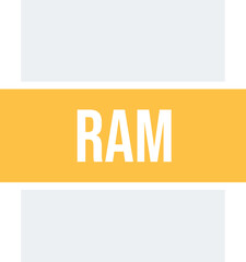 RAM icon fill and bebus writting