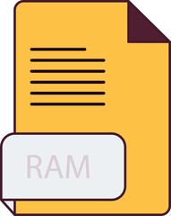 RAM File extension icon  thicker outline