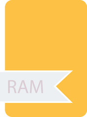 RAM File format icon label contour