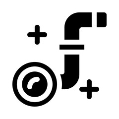 inspection mirror glyph icon