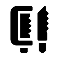 saw glyph icon