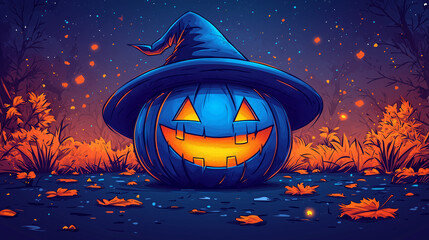 Minimalist illustration of a witch hat, designed as a straightforward accessory.