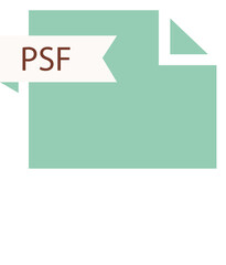 Fototapeta premium PSF File format icon roe color fill