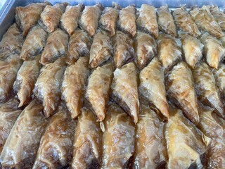 Tray of fresh Baklava 