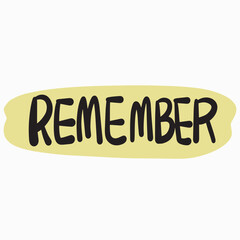 Remember Doodle English Calendar Reminder Lettering Memo Calendar Sticker