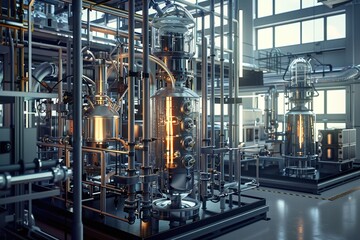 Fototapeta premium ai generative laboratory bioreactor room
