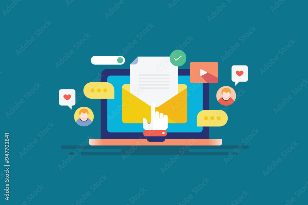 Poster email strategy for better customer response, using multiple content format, sending message to subsc